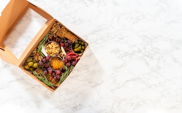 Karton z planami kulinarnymi